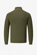 Olive Zip-Up Knit Jacket