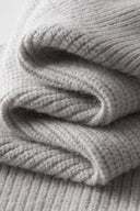 Gray Zip-Up Knit Jacket