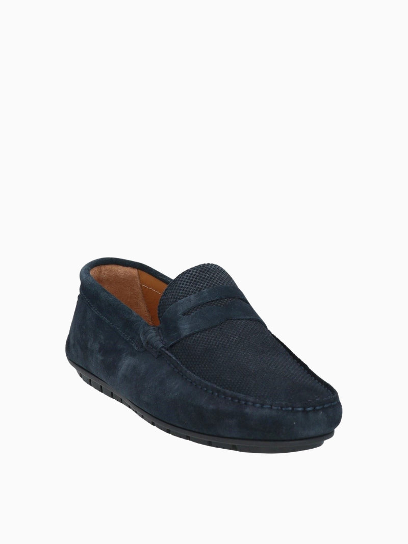 Navy Boat Suede loafers