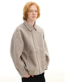 Textured Wool-Blend Short Jacket