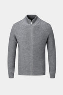 Graphite Zip-Up Knit Jacket