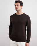 Dark Brown Cham Crewneck Sweater