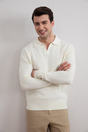 Off-White Open Polo with long sleeves