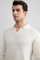 Off-White Open Polo with long sleeves