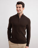 Brown Half-Zip Sweater