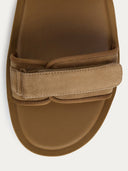 Suede Strappy Sandals Tobacco