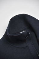 Navy Half-Zip Mock Neck Sweater