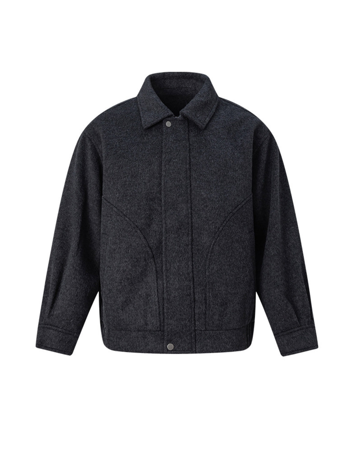 Textured Wool-Blend Short Jacket