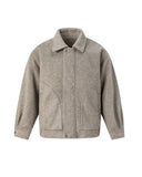 Textured Wool-Blend Short Jacket