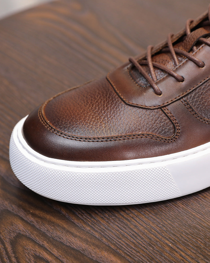 The Torino Pebble-Grain Low Sneakers