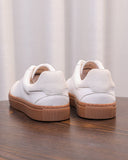 Leather & Suede Low Sneakers with Gum Sole