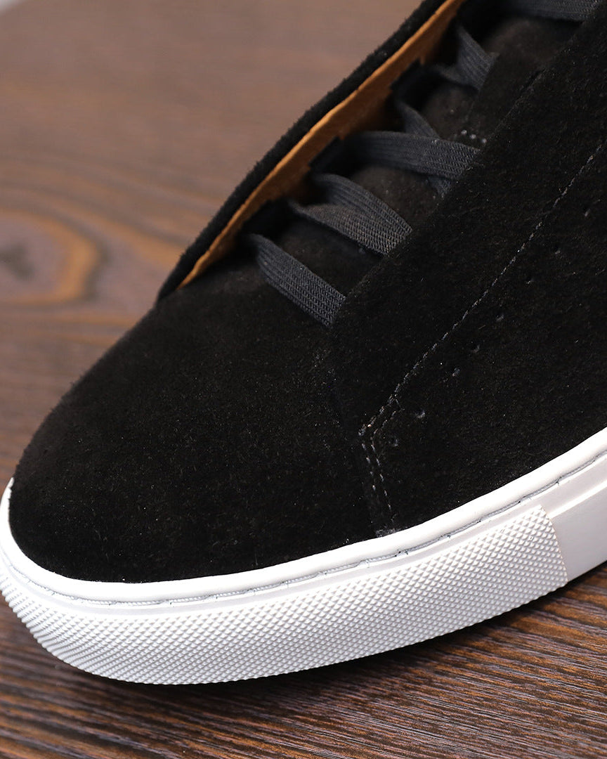 The Softey Suede Low Sneakers - Black Night