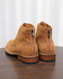 The Brogue Suede Zip Boots