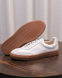 Leather & Suede Low Sneakers with Gum Sole