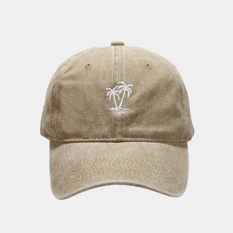 Sunset Palms Washed Cotton Snapback Cap