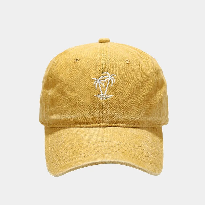 Sunset Palms Washed Cotton Snapback Cap