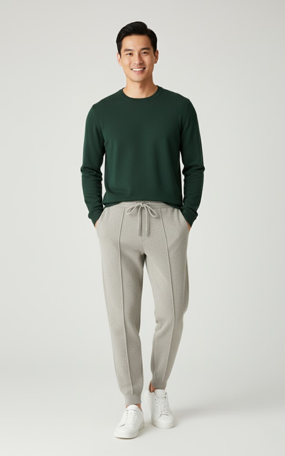 Men’s Premium Cashmere-Blend Knit Jogger Pants