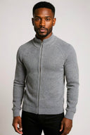 Graphite Zip-Up Knit Jacket