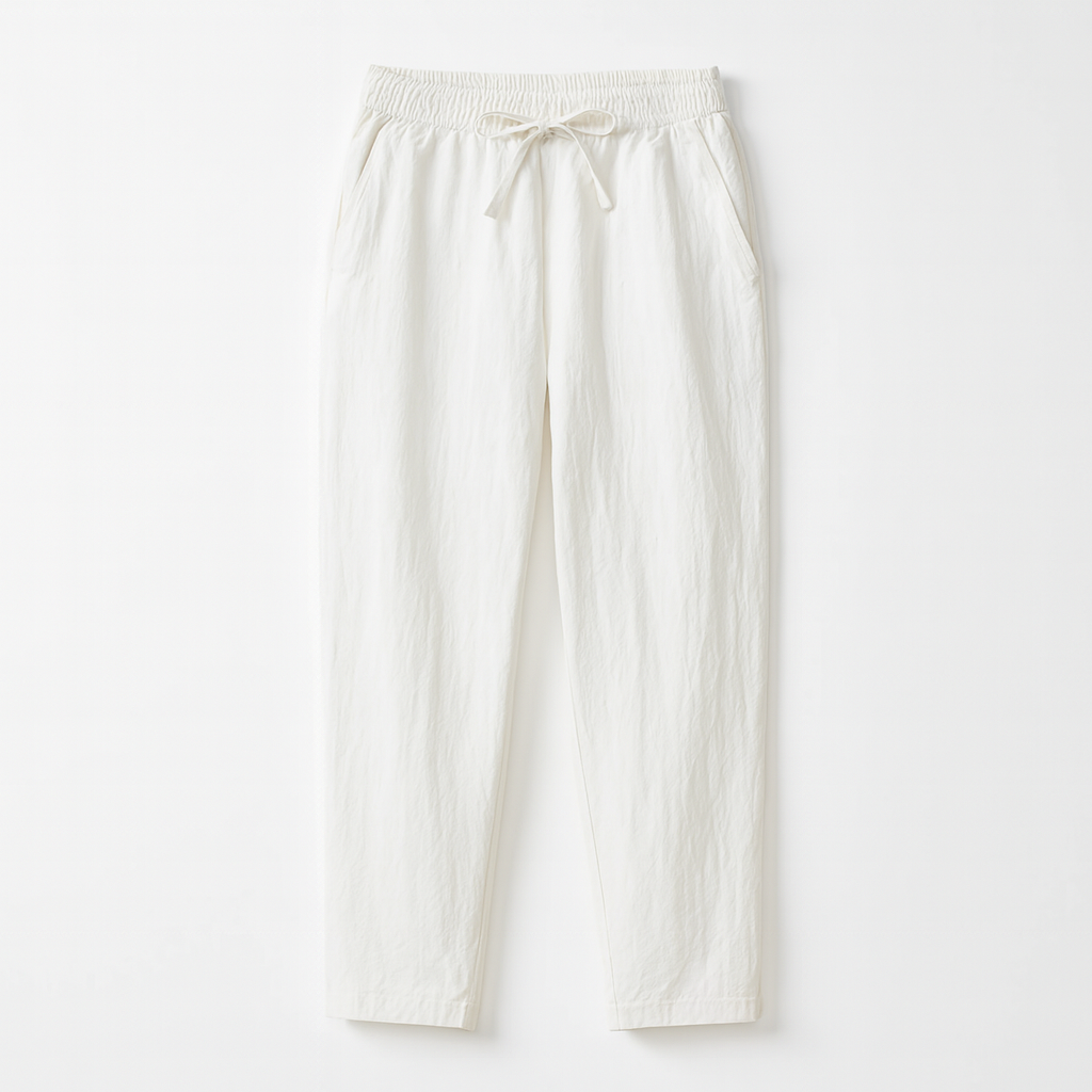 Men’s Lightweight Cotton-Linen Drawstring Pants